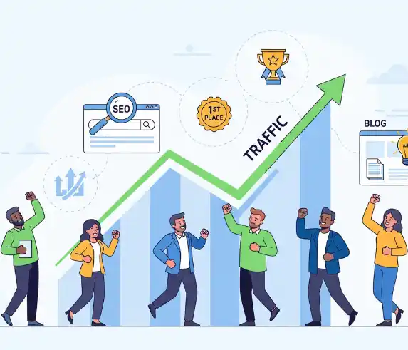 Diagram arsitektur website yang SEO-friendly, fondasi penting dari Jasa Web Toko Online.