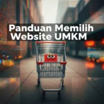 Informative banner illustration: A helpful guide for small and medium-sized enterprises on choosing the right website, featuring a shopping cart icon, clean modern design, soft pastel color palette, and a user-friendly layout that conveys trust and reliability.